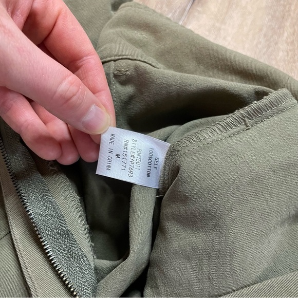 Gilli Straight Leg Women’s Pants Capri With Belt High Waisted Size M - Olive - Picture 13 of 16